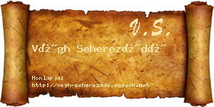 Végh Seherezádé névjegykártya