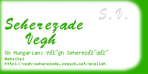 seherezade vegh business card
